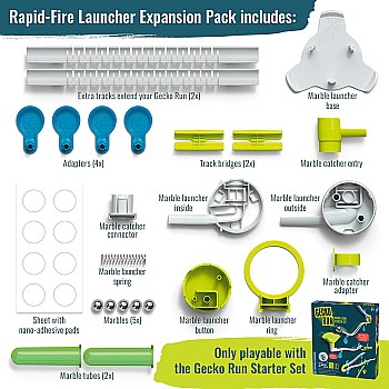 Gecko Run: Marble Run Rapid-Fire Launcher Expansion Pack
