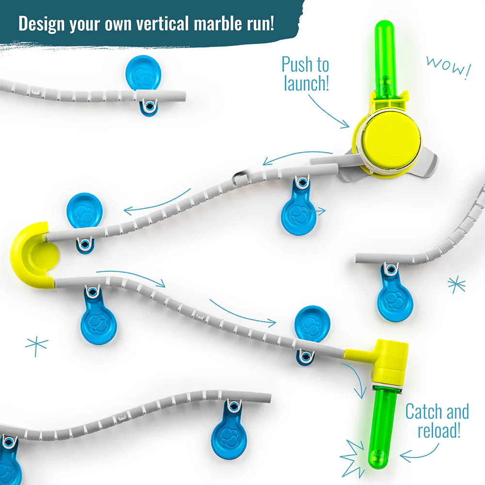 Gecko Run: Marble Run Rapid-Fire Launcher Expansion Pack