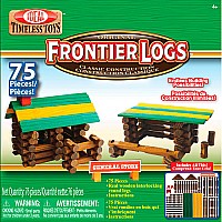 Ideal Frontier Logs 75 Piece Classic Wood Construction Set