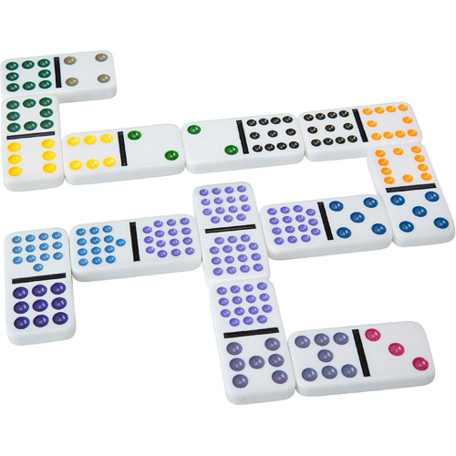 Ideal Whoa Double 12 Color Dot Dominoes 