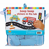 ALEX Bath Beep Beep Stickers in the Tub