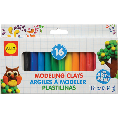 Plasticine Basix 6 Colours Modelling Clay