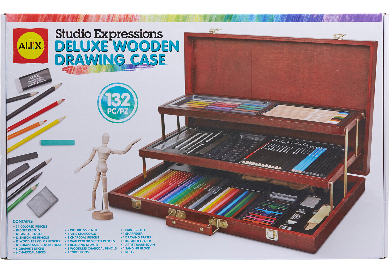 ALEX Art Studio Expressions Deluxe Wooden Drawing Case Kremer's Toy