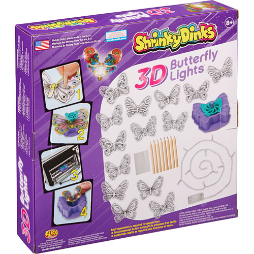 Toy Arts & Crafts New Toy Shrinky Dinks 3D Butterfly Lights 