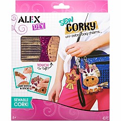 ALEX DIY Sew Corky Uni Zebra Bag Charms