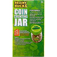 Brainy Bucks Coin Counting Jar