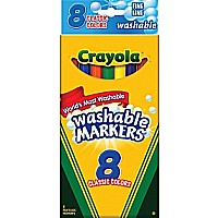 Crayola Washable Mrkr Thin 8 Pack 6/ 24