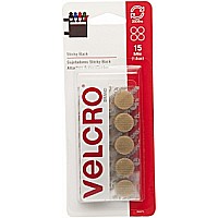 Velcro 5/ 8" Coins Beige 15/ PK 6pk/ Bx