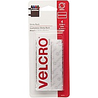 Velcro 3.5"x3/ 4" Strips White 6pk/ Bx