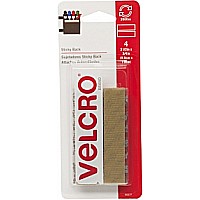 Velcro 3.5"x3/ 4" Strips Beige 6pk/ Bx
