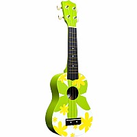 Amahi Soprano Ukulele, Green Flower