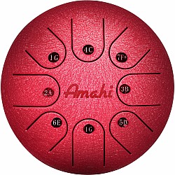 6″ Steel Tongue Drum  (Red)