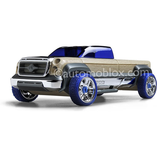 Voiture Jouet Automoblox Hotrod HR-2 Bleue - Design Original Par Calello, Neuve, Collection
