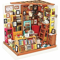 Robotime Rolife Sam's Study Library DIY Miniature House 3D Wooden Kit