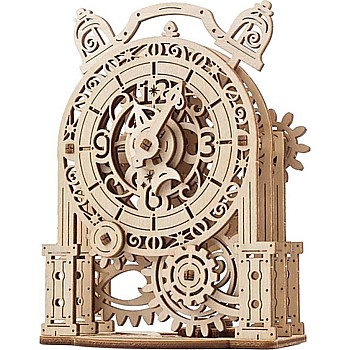 UGears Vintage Alarm Clock Wooden Mechanical Model Kit
