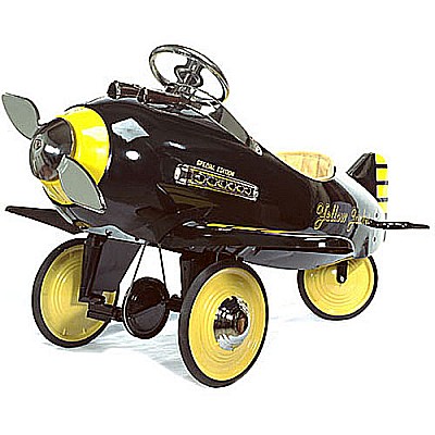 Pedal Airplanes Yellow Jacket Black