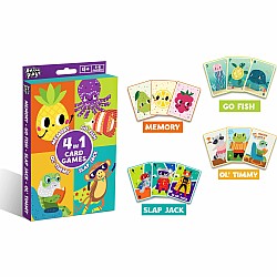 4 in 1 Card Games: Memory, Slap Jack, Old Maid, and Go Fish