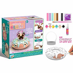 Paint Your Own Glitter Globe, Donut Dog