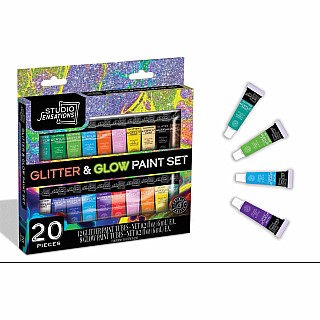 20pc Glitter and Glow Paint Set