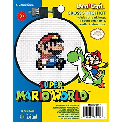 Super Mario Bros Cross Stitch Hoop Kit