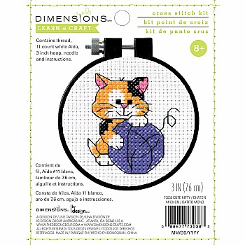 Cute Kitty Cross Stitch Hoop Kit