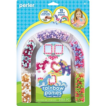 Perler Bead Arch Blister Pack, Rainbow Ponies