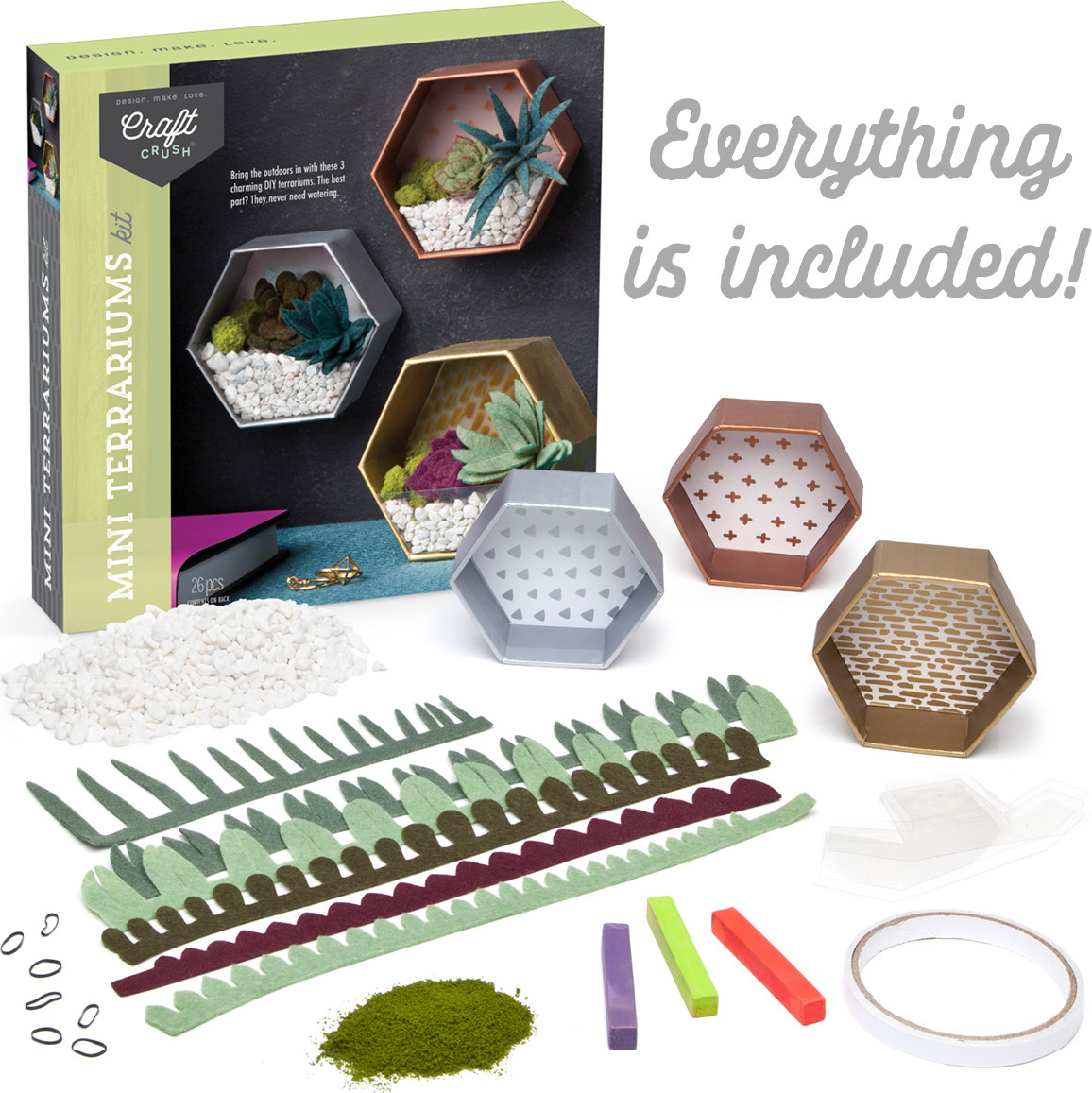Craft Crush Mini Terrariums Kit - Givens Books and Little Dickens