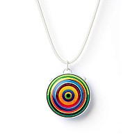 Voice Recordable Charm With Necklace Bullseye