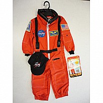 Jr. Astronaut Suit w/Embroidered Cap, size 2/3 (Orange)