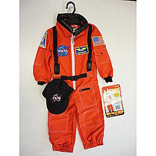 Jr. Astronaut Suit w/Embroidered Cap, size 4/6 (Orange)