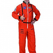 Adult Astronaut Suit, With Embroidered Cap (orange)