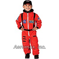 Aeromax Jr. Astronaut Cap Only (Black With Orange Trim)
