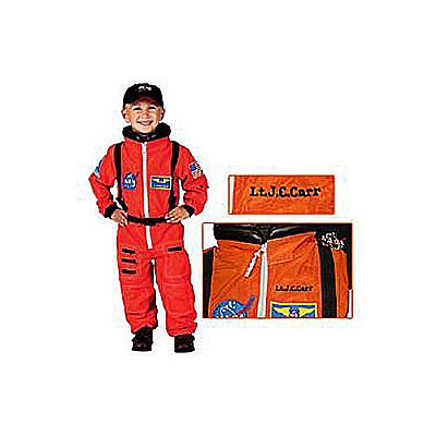 Jr. Astronaut Suit With Embroidered Cap, Child Sizes (orange)