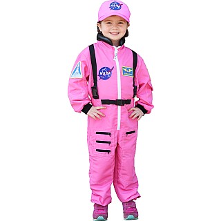 Jr. Astronaut Suit with Embroidered Cap, size 2/3 (Pink)