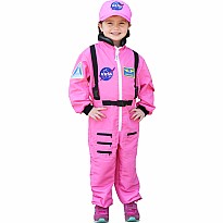 Jr. Astronaut Suit with Embroidered Cap, size 4/6 (Pink)