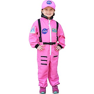 Jr. Astronaut Suit with Embroidered Cap, size 4/6 (Pink)