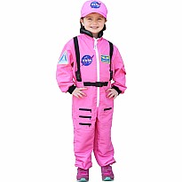 Jr. Astronaut Suit with Embroidered Cap, size 8/10 (Pink)