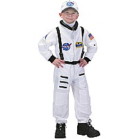 Jr. Astronaut Suit w/Embroidered Cap, size 4/6 (White)