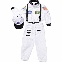 Jr. Astronaut Suit w/Embroidered Cap, size 4/6 (White)