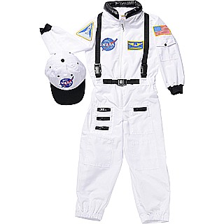 Jr. Astronaut Suit w/Embroidered Cap, size 4/6 (White)