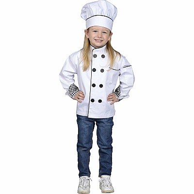 Jr. Chef Jacket w/ Hat, size Large