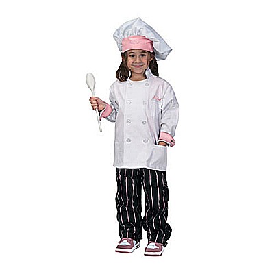 Aeromax Jr. Executive Chef Suit, Child - Sizes Pink Trim