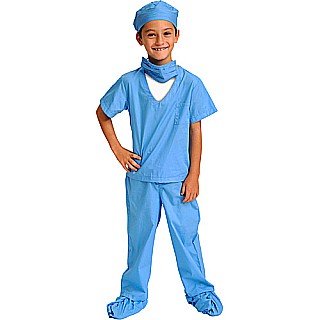 Jr. DR. Scrubs, Size 6/ 8, Blue