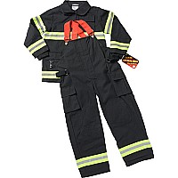 Jr. Firefighter Suit, size 4/6 (Black) (Choice of Helmet Sold Separately)