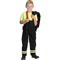 Jr. Firefighter Suit, size 4/6 (Black) (Choice of Helmet Sold Separately) 