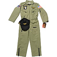 Jr. Fighter Pilot Suit w/Embroidered Cap, size 4/6 