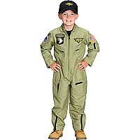 Jr. Fighter Pilot Suit w/Embroidered Cap, size 8/10
