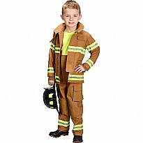 Jr. Firefighter Suit, size 2/3 (Tan) (Choice of Helmet Sold Separately) 