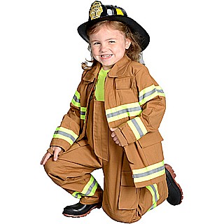 Jr. Firefighter Suit, size 2/3 (Tan) (Choice of Helmet Sold Separately) 