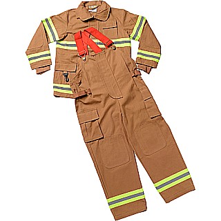 Jr. Firefighter Suit, size 2/3 (Tan) (Choice of Helmet Sold Separately) 